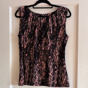 Abstract Pink and Black Women's Top